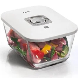 Laica Recipiente de Cristal para Vacío VT33070, Capacidad 2.7L, Apto Microondas y Horno, Smart Container
